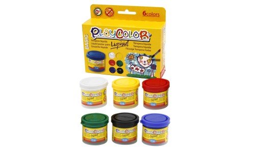 Peinture gouache 6 couleurs