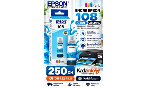 ONCRE EPSON 108 LIGHT CYAN ORIGINAL