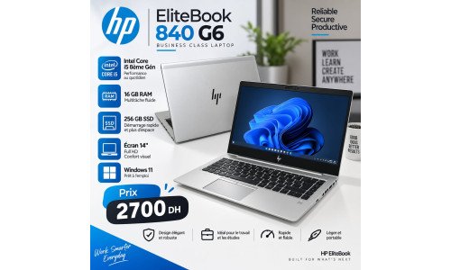 HP 840 G6 I5 8eme Ram 16G Stockage 256ssd
