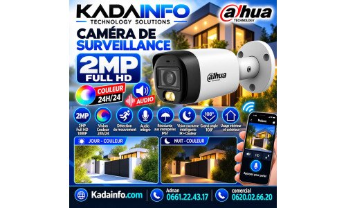 CAM 2M DAHUA EXTERN Collor AUDIO